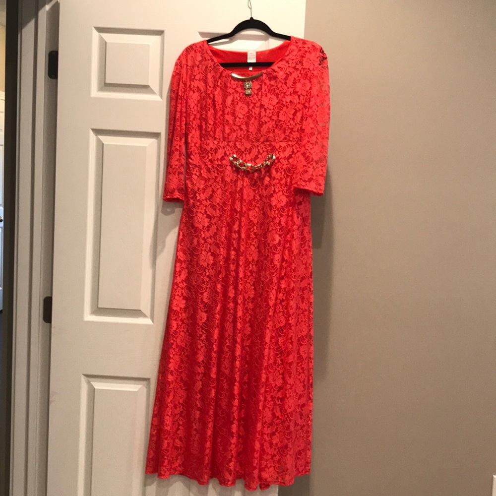 Coral dress